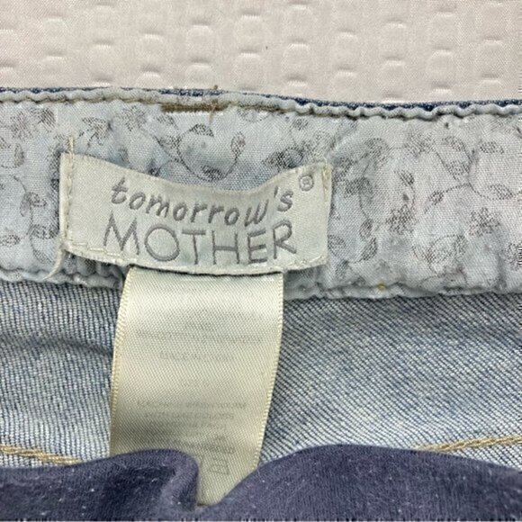 Tomorrows Mother Womens Maternity Jeans Size M Blue Mid Rise Panel Straight Leg - Picture 4 of 5